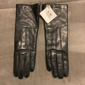 Black coach gloves - never been worn